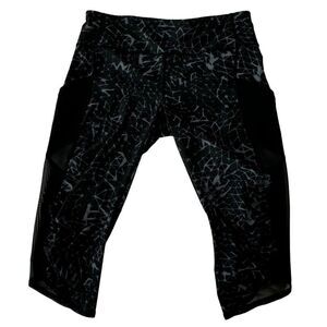 Lululemon Water: Sea-Me Run Crop Star Crushed Coal Black / Black